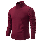 Cotton Sweater Factory - OEM Autumn Winter Men's Cotton Sweater Knitted Long Sleeve Pullover Trendy High Neck Anti-pilling