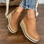 Fashion Shoes Manufacturer - OEM Autumn Casual Round Toe Thick Heel ZIP Closure