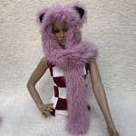 Cat Ear Scarf and Hat Manufacturer - OEM New Cat Ear Scarf and Hat Autumn Winter Warm Wool Fur Neck Scarf Excellent Ear