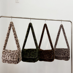 Leopard Print Bag Factory - OEM Autumn Winter Leopard Print Bag Large Capacity Crossbody Plush Bag Single Shoulder