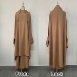Muslim Abaya Factory - OEM High Quality Ruizi Modest Nida Niqab String Khimar Muslim Islamic Clothing Two Pcs