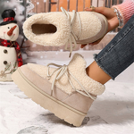 Snow Boots Factory - OEM Autumn Winter Fleece Lined Warm Short Slip-On Elastic