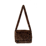Leopard Print Bag Factory - OEM Autumn Winter Leopard Print Bag Large Capacity Crossbody Plush Bag Single Shoulder