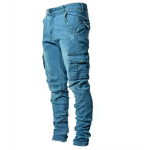 Men's Jeans Manufacturer - OEM European American New Men's Jeans Slim Fit Side Pockets Casual Style Denim Fabric