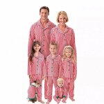 Christmas Suit Factory - OEM Sexy Family Striped Pajamas Loungewear