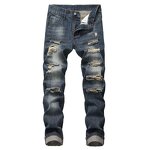 Ripped Skinny Jeans Manufacturer - OEM Factory Price Hot Selling Customize Popular Mens Ripped Skinny Jean Hip Hop Hole Denim
