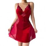 Nightgowns Factory - OEM 2024 Modal Split Sleep Lace Sexy Lingerie Night Dress