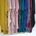 Hijabs Jilbab Factory - OEM 2024 Ruizi Hijabs Jilbab Nida Khimar Women Long Overhead Tie Back for Eid