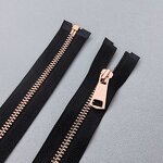 Metal Zipper Manufacturer - OEM/ODM Golden Open-end for Clothing Dress Bag Purse