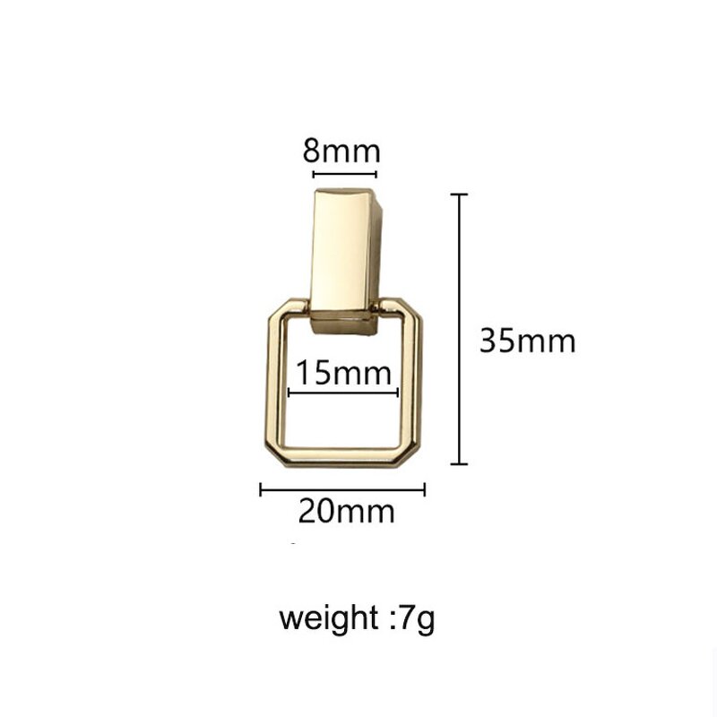 Square D Hardware Manufacturer - OEM/ODM Bag Accessories Zinc Alloy Ring Side Clip Buckles