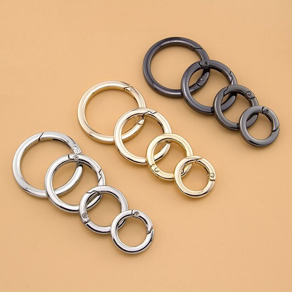 Round Carabiner Manufacturer - OEM/ODM Flat Surface 25-48mm Ready Stock Spring O Ring