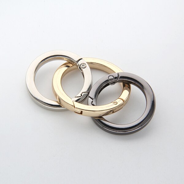 Carabiner Metal Ring Factory - OEM/ODM Flat Surface 25-48mm Custom Logo Round