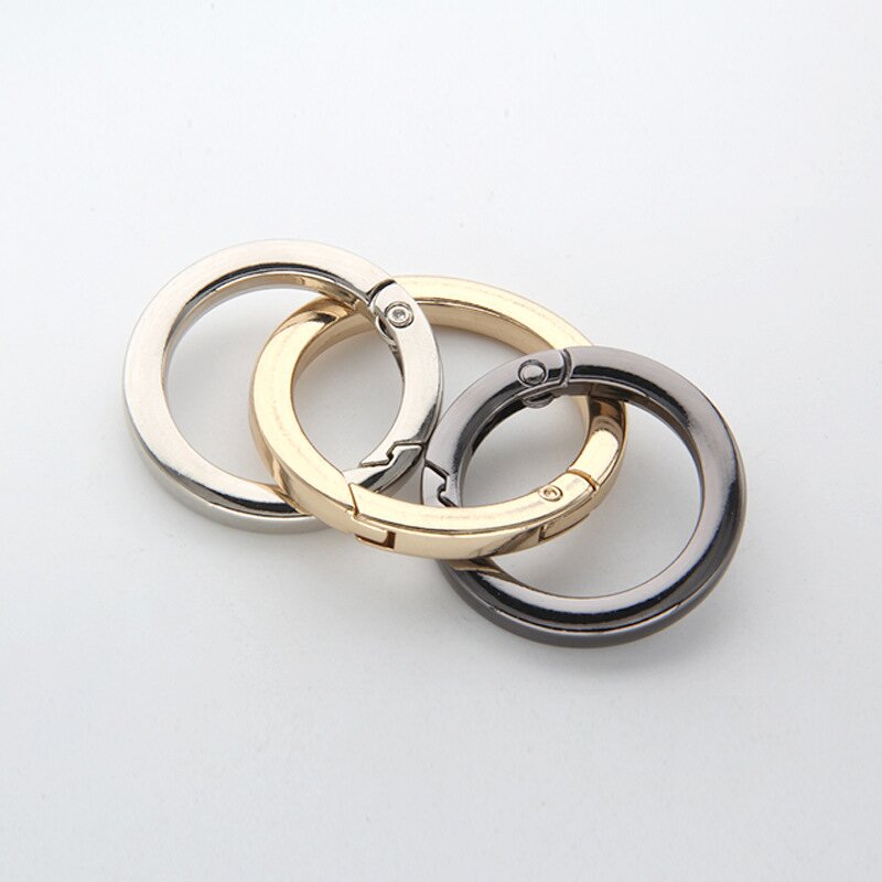 Carabiner Metal Ring Factory - OEM/ODM Flat Surface 25-48mm Custom Logo Round