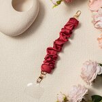 Mobile Phone Lanyard Factory - OEM/ODM Ins Style Short Woven Double Buckle Pearl Strap