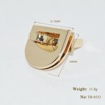 Metal Lock Factory - OEM/ODM Fashion Heart Shape Brush Brass for Women Leather Bag