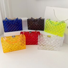 Acrylic Evening Clutch Factory - OEM/ODM Wholesale 2023 Ladies Transparent Chain Trendy Women's