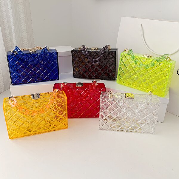 Acrylic Evening Clutch Factory - OEM/ODM Wholesale 2023 Ladies Transparent Chain Trendy Women's