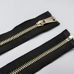 Metal Zipper Manufacturer - OEM/ODM Golden Open-end for Clothing Dress Bag Purse