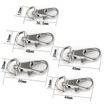 Carabiner Clasp Factory - OEM/ODM Stainless Steel Flat Shape Swivel Hook Bag Accessories