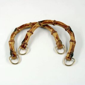 Plastic Bamboo Handles Manufacturer - OEM/ODM Semicircle Wooden Color for DIY Craft Sewing Bag