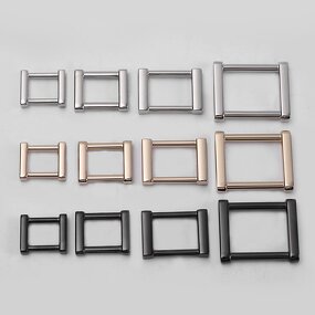 Rectangle Ring Buckle Factory - OEM/ODM Light Gold Black Color for Bag and Garments