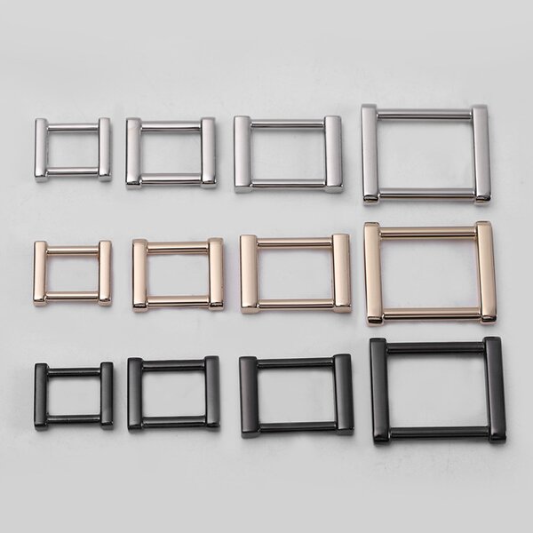 Rectangle Ring Buckle Factory - OEM/ODM Light Gold Black Color for Bag and Garments