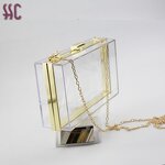 Acrylic Clutch Purse Factory - OEM/ODM Fashion Women Transparent Wedding Evening Bag Handbag