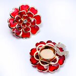 Metal Jewelry Button Covers Manufacturer - OEM/ODM Ready Stock Crystal Flower Heart Shape Wedding