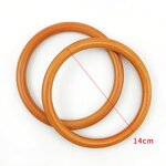 Wood Bag Handle Manufacturer - OEM/ODM 14cm Diameter D Solid Wood Purse Frame Hanger Ring