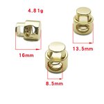 Cord Locks Factory - OEM/ODM High Quality Matt Black Gold Round Zinc Alloy Spring Metal