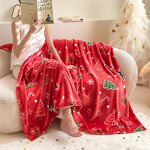 Christmas Blanket Manufacturer - Large Flannel Super Soft Red Coral
