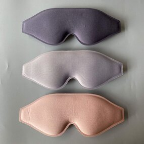 Sleep Eye Mask Factory - Adjustable Strip Nose Wing Soft Black Blindfold