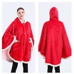 Wearable Blanket Factory - Fleece Solid Color Hooded Blanket Adult