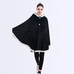 Hooded Blanket Manufacturer - Flannel Sherpa Wearable Lounger Robe