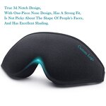 Sleep Eye Mask Factory - Adjustable Strip Nose Wing Soft Black Blindfold