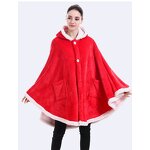 Wearable Blanket Factory - Fleece Solid Color Hooded Blanket Adult