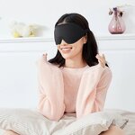 Sleep Eye Mask Factory - Adjustable Strip Nose Wing Soft Black Blindfold