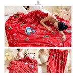 Christmas Blanket Manufacturer - Large Flannel Super Soft Red Coral