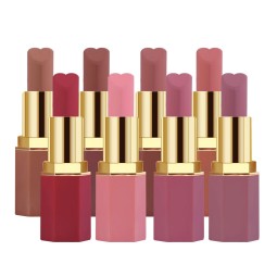 Heart Lipstick Manufacturer - OEM Waterproof Metallic Beauty 12 Color