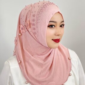 Hijab Cap Factory - OEM/ODM Wholesale Ready Stock Malay Style Beaded Embroidered