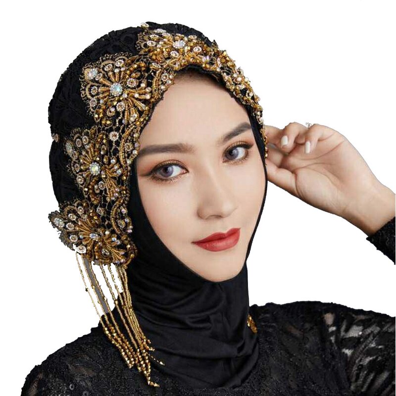 Muslim Women's Hat Manufacturer - OEM/ODM 2022 Wholesale Beaded Beauty Hat Hot Water Diamond