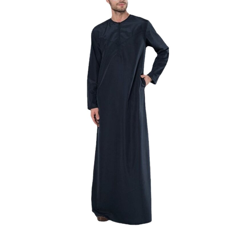 Modest Dress for Men Manufacturer - OEM/ODM 2025 New Winter Season Abaya Robe with Zipper