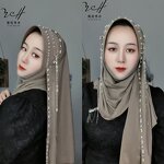 Headscarf Factory - OEM/ODM Heavy Duty Hard Brim Muslim Women Embroidered