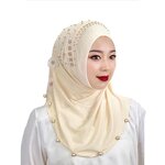 Long Tail Hijab Manufacturer - OEM/ODM Elegant Plain with Beaded Rhinestone Embellishments