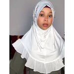 Hijab Scarf Manufacturer - OEM/ODM Elegant Chain-linked with Floral Lace Edging