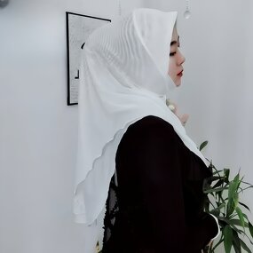 Muslim Hijab Scarf Factory - OEM/ODM New Design Malaysian Style Double Layer Peplum