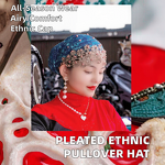 Women's Pullover Hat Factory - OEM/ODM European and American Fashion Pleated Indian Size Pearl