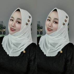 Muslim Hijab Scarf Manufacturer - OEM/ODM New Design with Heart Mesh Soft Brim