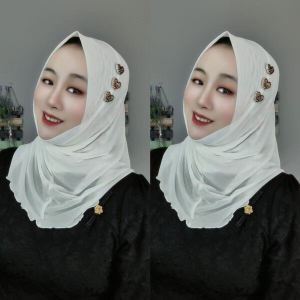 Muslim Hijab Scarf Manufacturer - OEM/ODM New Design with Heart Mesh Soft Brim