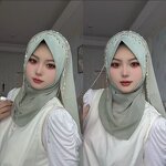 Hijab Scarf Manufacturer - OEM/ODM New Butterfly Fringe Crystal Muslim Women